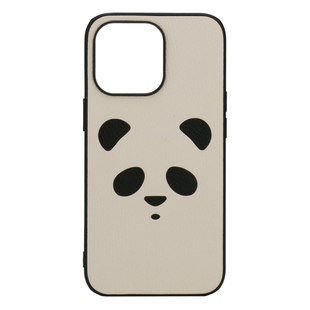 里面LM｜可爱黑白熊猫真皮适用iPhone17ProMax华为mate80pro情侣手机壳定制精致个性小众多色可选原创礼物