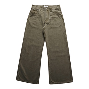 NOFAITH水洗做旧复古微喇牛仔裤男26春季新品宽松休闲长裤直筒裤