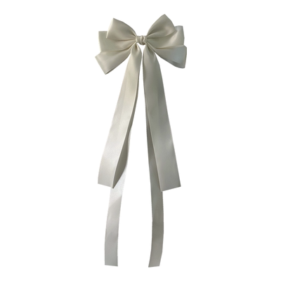 古风米白色发饰后脑勺大蝴蝶结