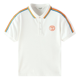 安奈儿男童装翻领短袖针织衫T恤2024夏新款纯棉休闲polo上衣百搭