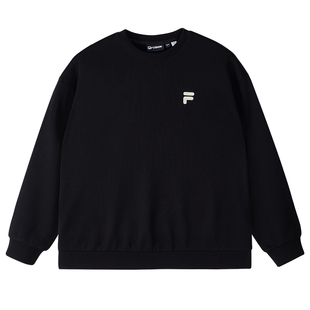 FILA FUSION斐乐潮牌情侣款套头卫衣男2024秋新款宽松女圆领上衣