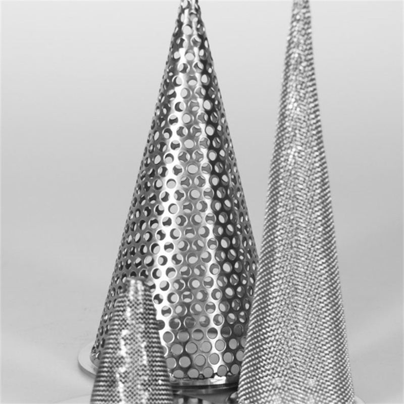 锥形过滤筒冲孔网筒不锈钢滤过滤网筒酿酒双层过滤滤芯筒无缝焊接