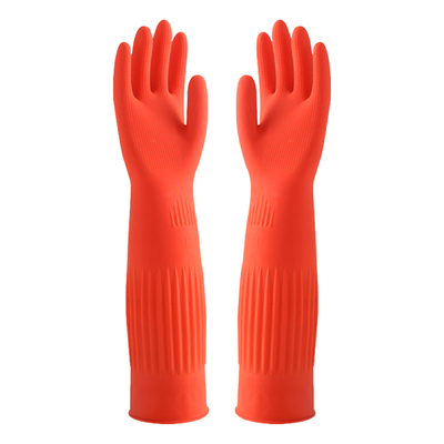 长胶洗碗加绒手套加棉橡胶家务女耐用冬天加厚加长乳胶特厚植绒