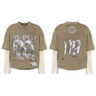 (清仓)TecNineGroup DROP2 HOCKEYJERSEY冰球服假两件卫衣TEE