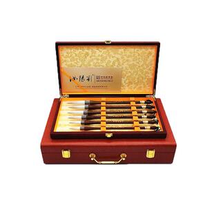 汝阳刘妙笔书写华章6支兼毫毛笔礼盒专业级书法套笔送人礼品