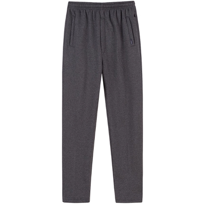 中老年爸爸秋冬加绒直筒运动裤