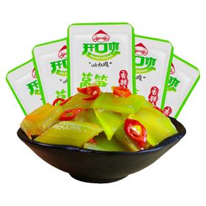 开口爽香辣莴笋脆莴笋片泡菜酱腌菜下饭小咸菜独立包装休闲零食