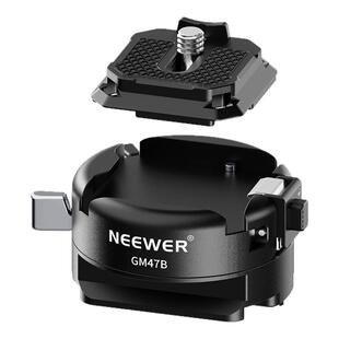 NEEWER纽尔GM47B快装板云台快拆适用大疆DJI RS系列稳定器Gopro运动相机三脚架云台单反通用转换底座拓展配件