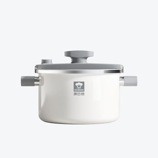 康巴赫微压锅炖汤盅汤锅珐琅锅家用焖烧锅搪瓷锅电磁炉燃气煮汤桶