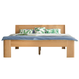 优木家具全实木床1.2米北美红橡木床单人床1.35米双人床北欧简约