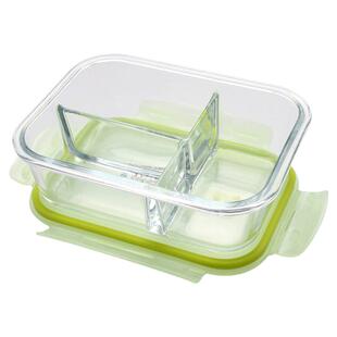 食品级玻璃饭盒上班族圆形方形分隔密封便当盒可微波耐高温保鲜盒