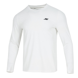 斯凯奇男装官方正品运动T恤衫夏季新款圆领针织长袖男款休闲卫衣