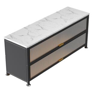 厨房置物架落地多层岩板橱柜收纳柜多功能切菜柜子储物柜靠墙一体