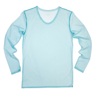 艾瑟氏男士冰丝超薄长袖性感内衣 透气无痕修身打底薄款秋衣S026