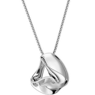 白岚缎带项链925银女气质轻奢小众设计原创百搭秋冬毛衣链XL3264