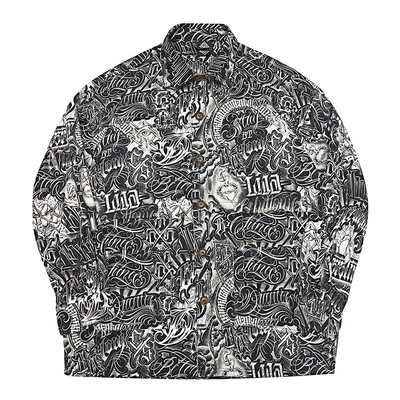 街头嘻哈长袖长袖衬衫LWA国潮