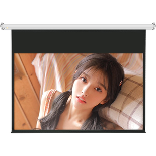 JK经科I-200电动幕布80/100/120/150寸16比9超高清4K投影仪白玻纤屏幕家用卧室电影壁挂布升降嵌入式隐藏幕