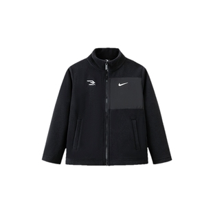 Nike 3brand童装男女童加绒外套儿童夹克2025冬季新款保暖冬装潮