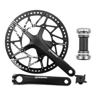 PROWHEEL折叠自行车牙盘 小轮车中空一体曲柄52/56/60正负齿牙盘
