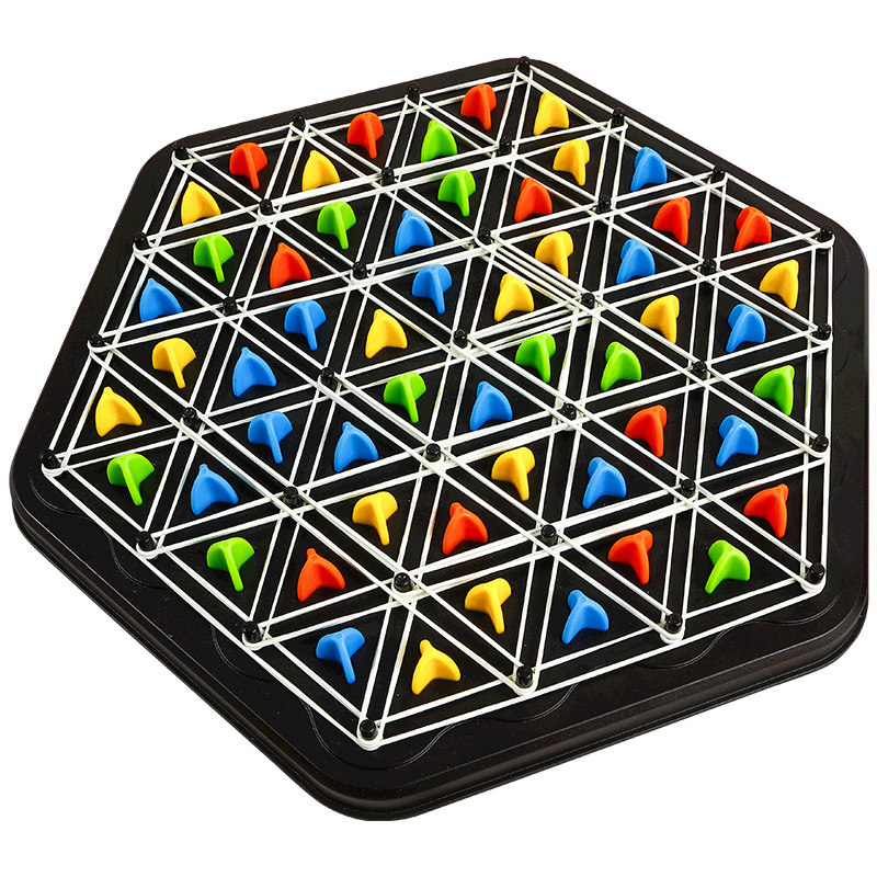 连锁皮筋三角棋亲子互动桌面游戏