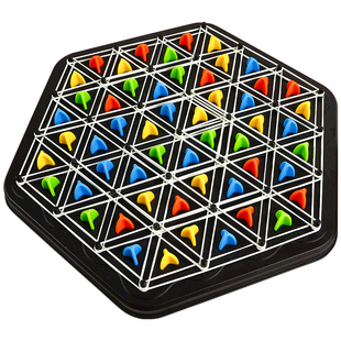 连锁三角棋儿童益智玩具开发智力动脑皮筋几何桌面游戏亲子互礼物