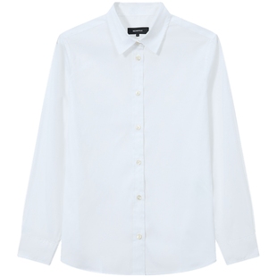 BEANPOLE滨波 女士知识分子风时尚优雅气质日常职场素色长袖衬衫