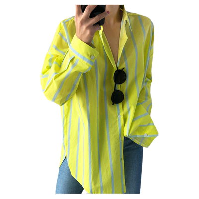 春秋新款韩版宽松bf风长袖衬衫