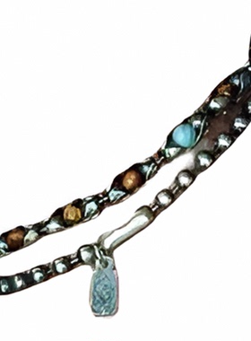 绿松石意大利纯银个性化礼物手链