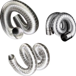 新风管3寸75/76mm高温304不锈钢波纹管排烟管阻燃金属管道 可弯曲