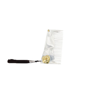 顺庆银楼足银999纯银梳子情梳发梳套装新中式复古国风送女友礼物