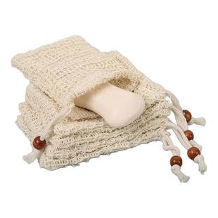 香皂新款起泡洗面奶天然苎麻泡网防滑棉麻束口网袋耐用肥皂专用