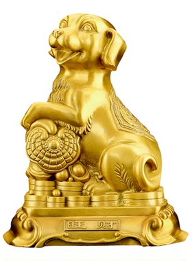 铜龙摆件纯黄铜金属五爪金龙中国龙生肖龙工艺品办公室十二生肖