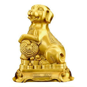 铜龙摆件纯黄铜金属五爪金龙中国龙生肖龙工艺品办公室十二生肖