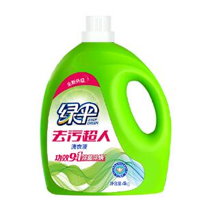 绿伞洗衣液瓶装4kg护色深层洁净护理玉兰幽香