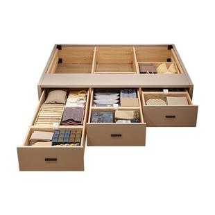 无床头箱体侧抽家用床适合小房间的床储物床实木榻榻米可定制尺寸