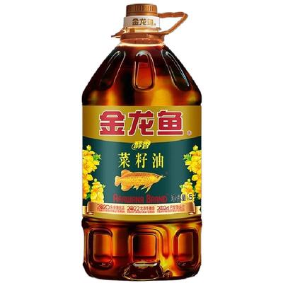 金龙鱼醇香菜籽油5L 桶装家用食用油菜籽油 醇香浓郁炒菜健康