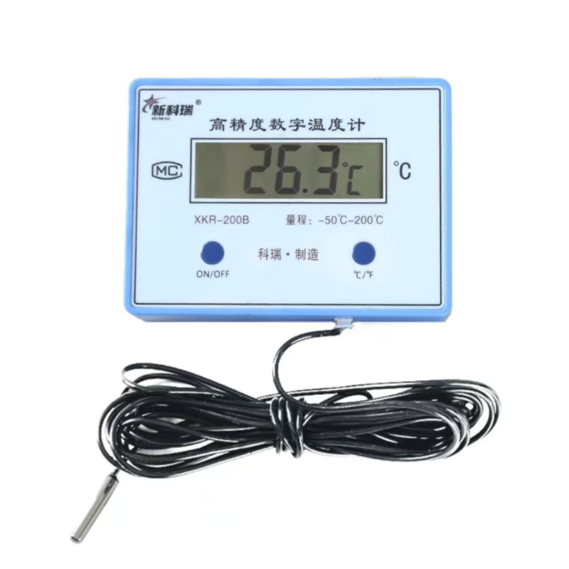 新款数显温度计高精度电子温度计水族工农业养殖水温表防水带探头