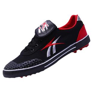 鲁泰帆布足球鞋男款碎钉橡胶底训练鞋学生运动鞋儿童跑步鞋钉鞋女