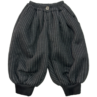 男童加绒裤子加厚束脚灯笼裤新款