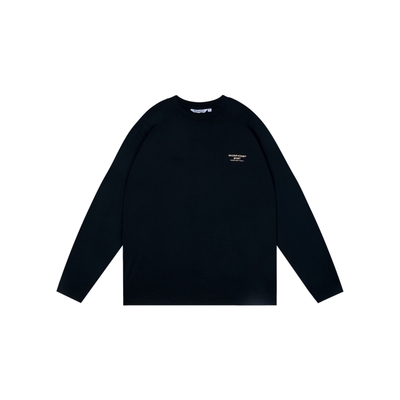 美式趣味贴纸印花长袖t男女同款