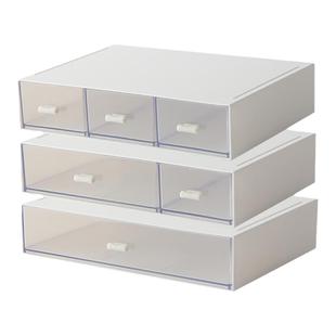 桌面多层可叠加收纳盒抽屉式学生宿舍书桌文具收纳办公手账本INS