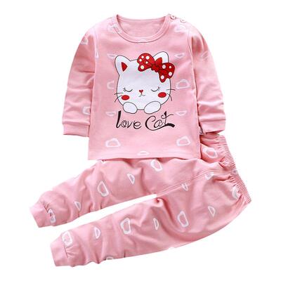 婴儿男童秋裤全棉睡衣棉毛衫衣服