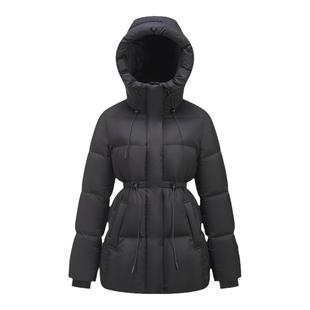 马克华菲羽绒服女款冬季2025新款收腰显瘦连帽防风保暖中长款外套