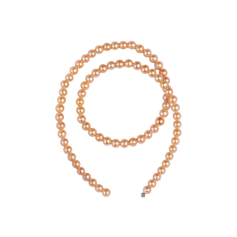 天然原色淡水中国红珍珠散珠半成品 女款手链项链diy串珠散珠材料