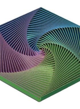 3D打印六边形套环摆件