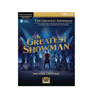 帕塞克 保罗 马戏之王 电影音乐选集 9首歌曲 大提琴独奏 含在线音频 海伦德乐谱书 The Greatest Showman Cello HL00277398