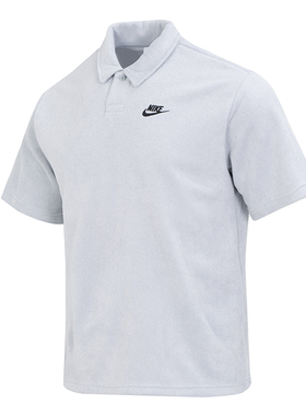 Nike耐克灰色短袖T恤男23夏季新款宽松体恤透气运动polo衫DX0740