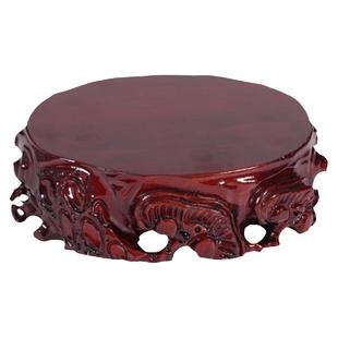 实木底座根雕奇石泰山石石头花盆玉石花瓶摆件鱼缸木头托架可挖槽