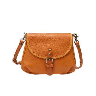 转山真皮百搭复古风单肩斜挎包