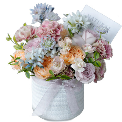 小清新设计师玫瑰郁金香混搭